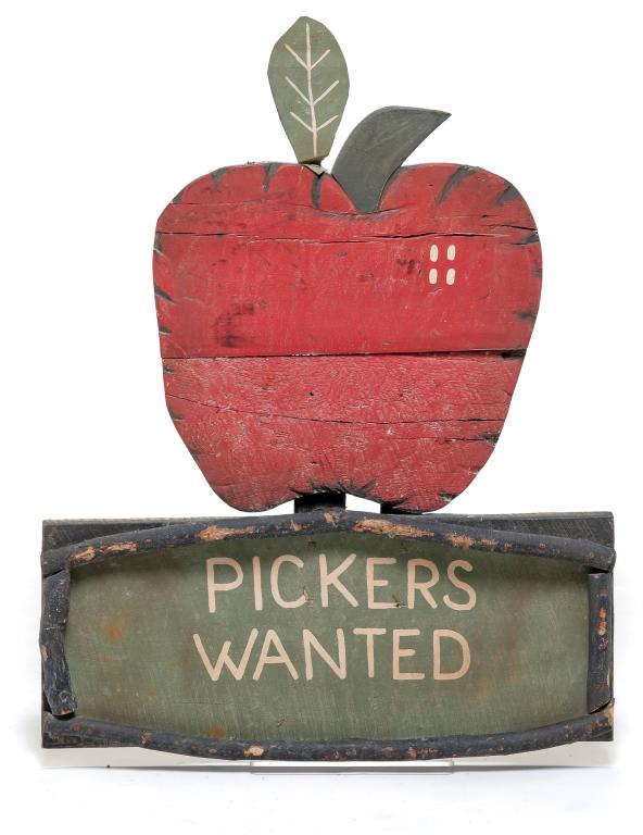 CONTEMPORARY AMERICAN ORCHARD SIGN. (1 of 2)