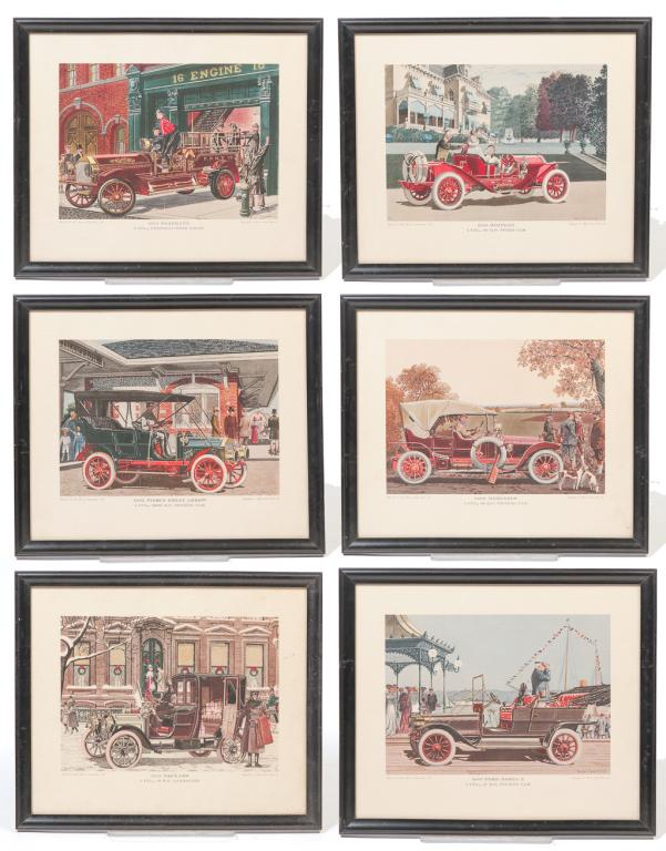 SIX AMERICAN CLASSIC AUTO PRINTS. (1 of 9)