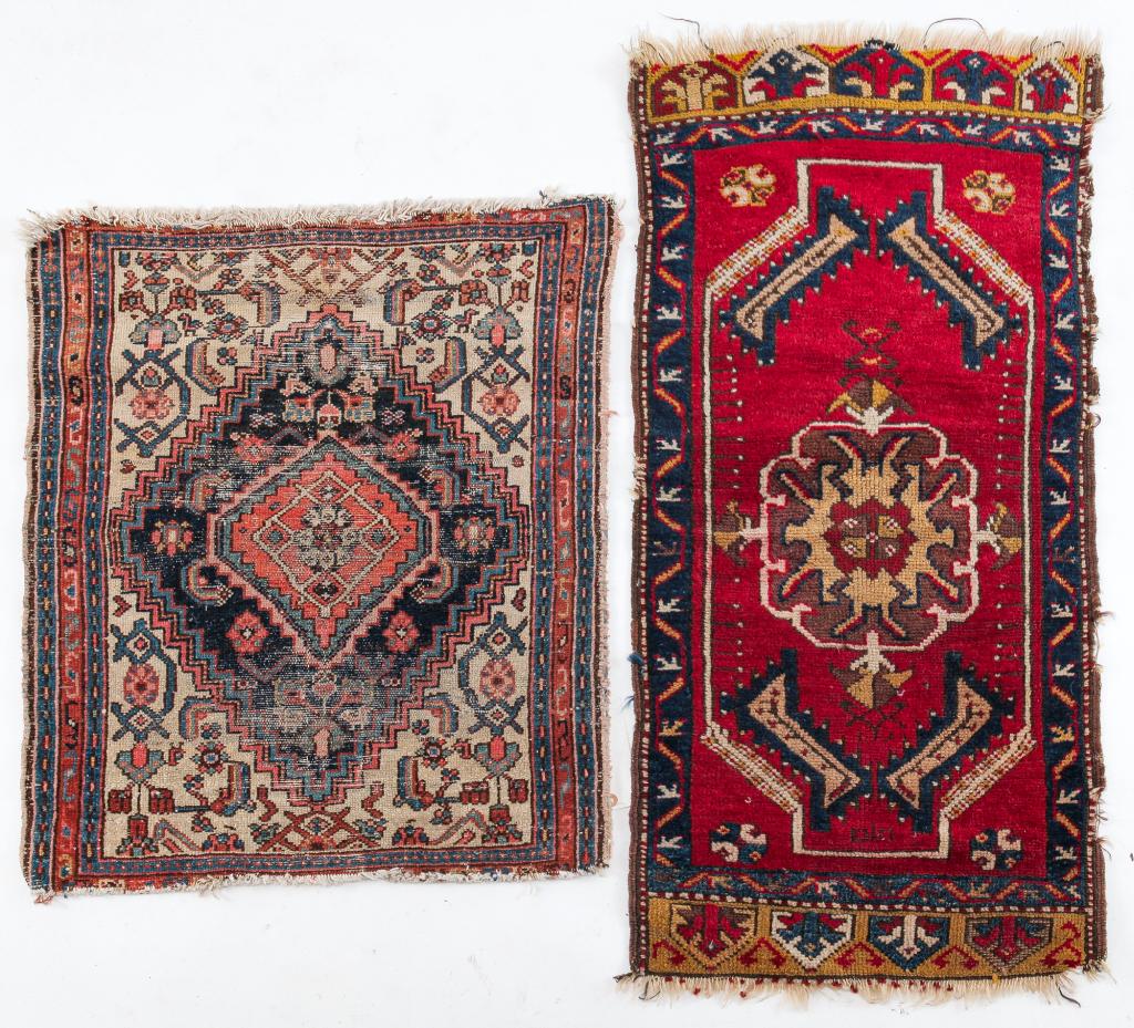 TWO ORIENTAL AREA RUGS. (1 of 3)