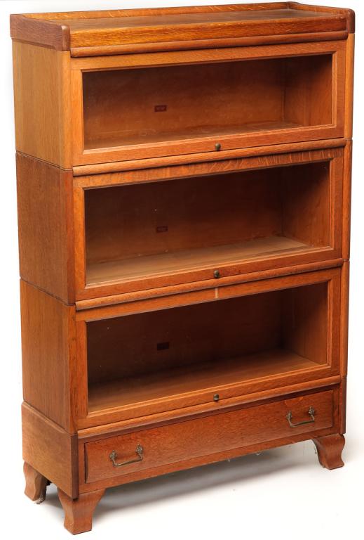 AMERICAN WEIS THREE SECTION BOOKCASE. (1 of 5)