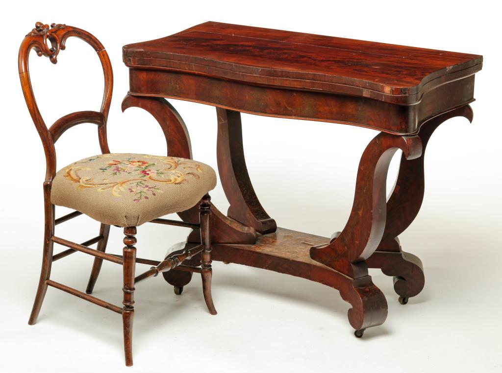 TWO PIECES OF AMERICAN FURNITURE. (1 of 4)