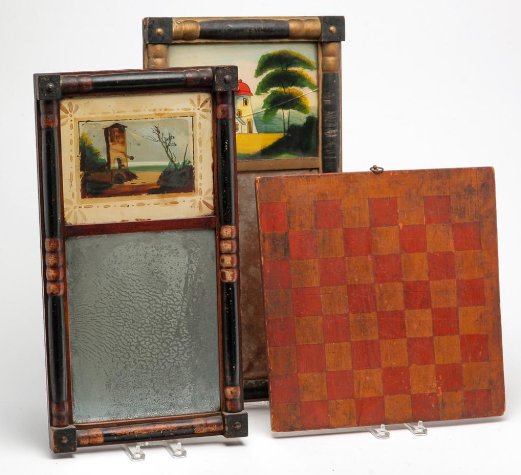 TWO MIRRORS AND A GAME BOARD. (1 of 5)