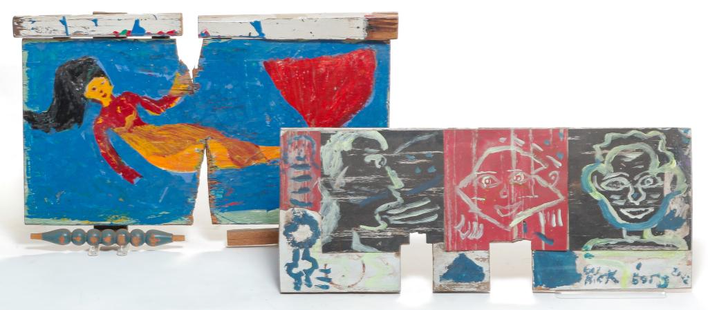 TWO ARTWORKS BY RICK BORG. (1 of 4)