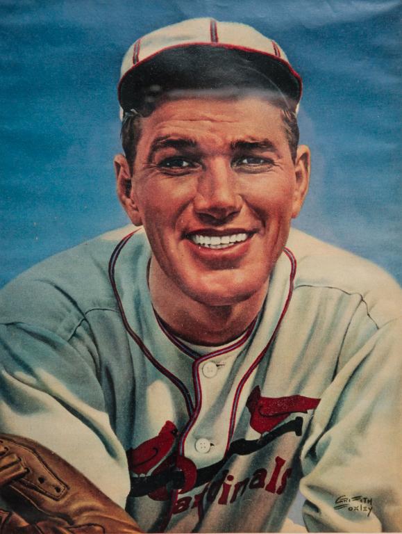 FRAMED PRINT AND AUTOGRAPH OF DIZZY DEAN. (1 of 3)