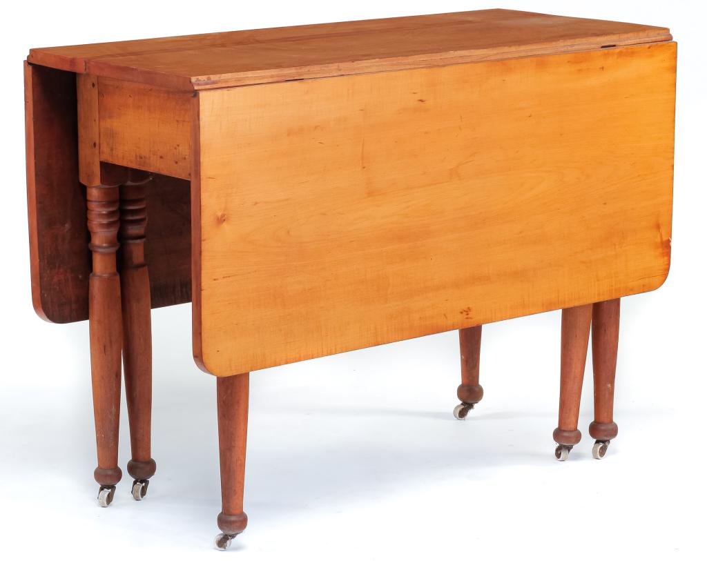 AMERICAN SHERATON DROP LEAF TABLE. (1 of 3)