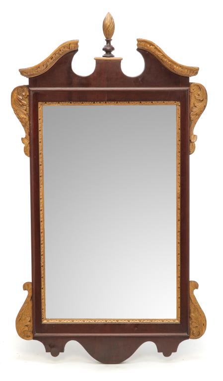 ENGLISH GEORGIAN STYLE MIRROR. (1 of 2)