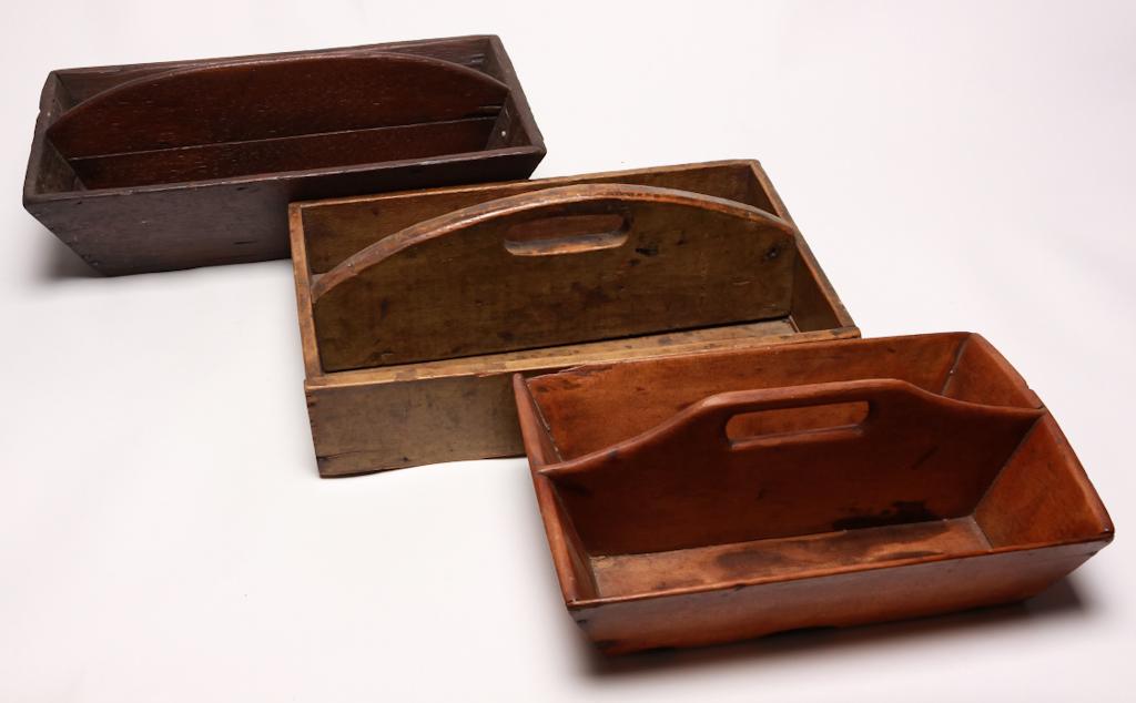 THREE AMERICAN CUTLERY TOTES. (1 of 2)