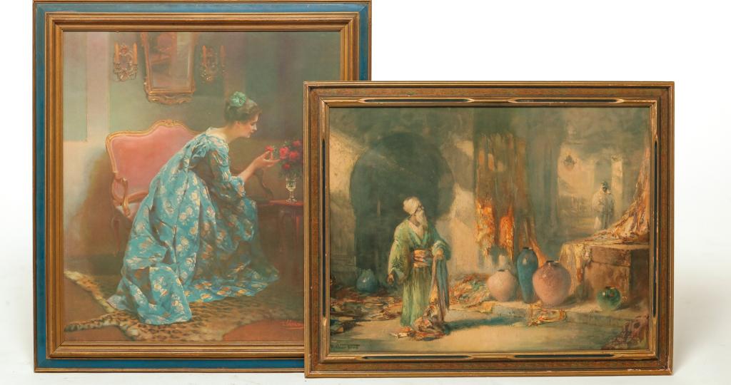 TWO FRAMED PRINTS. (1 of 3)