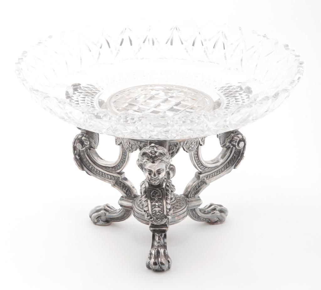 AMERICAN "PAIRPOINT" SILVER PLATE COMPOTE. (1 of 3)