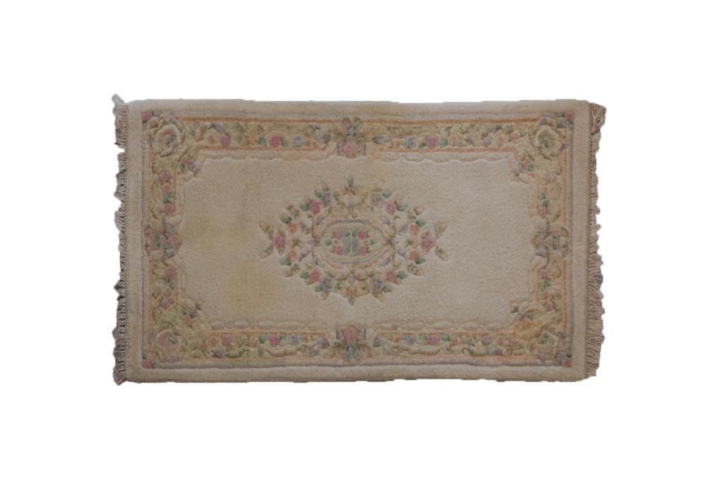 TWO AUBUSSON STYLE RUGS. (1 of 3)