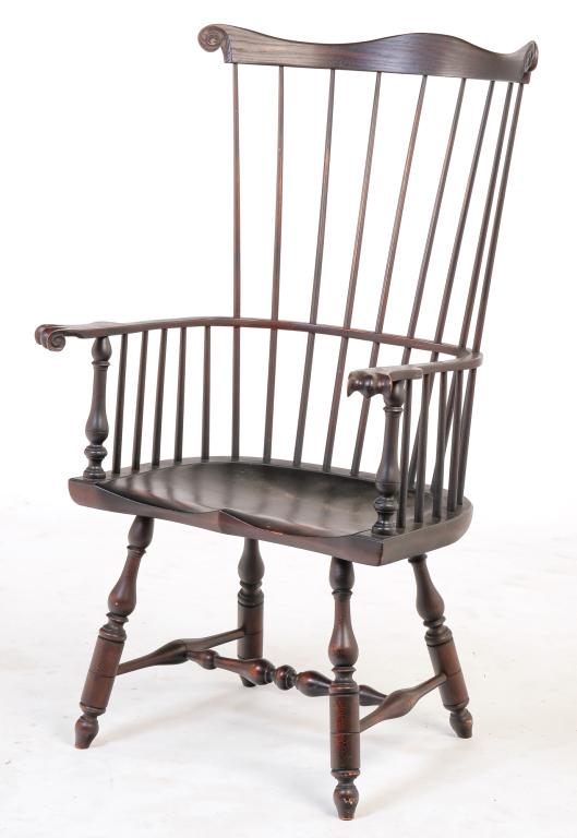 D. R. DIMES FAN BACK WINDSOR ARMCHAIR. (1 of 4)