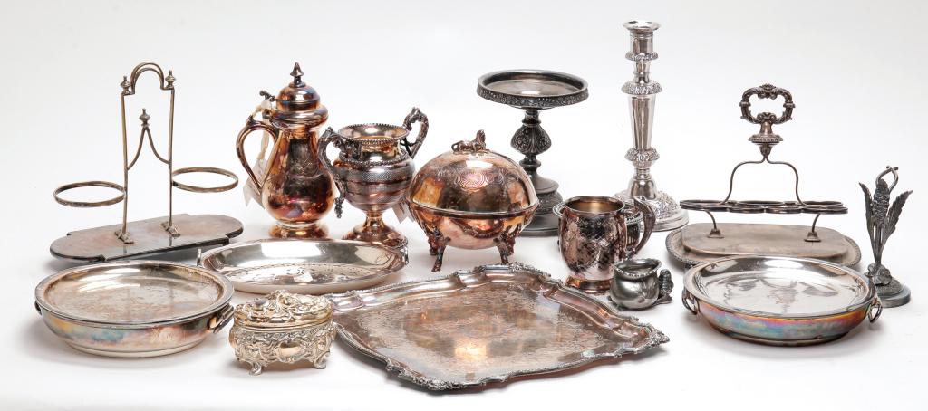 LARGE GROUP OF SILVER PLATE (1 of 2)