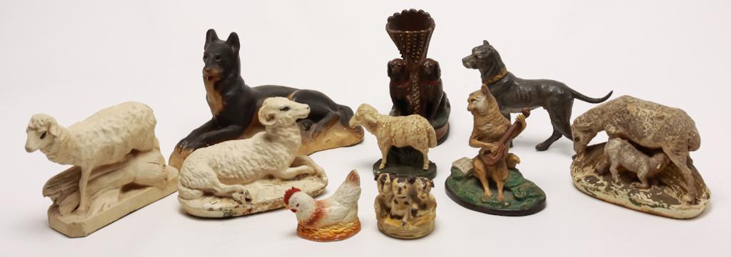 TEN VARIOUS ANIMAL FIGURES. (1 of 2)
