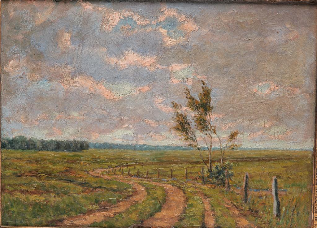 EUROPEAN OIL ON CANVAS LANDSCAPE. (1 of 3)