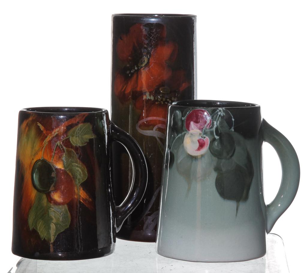 THREE PIECES OF AMERICAN WELLER ART POTTERY. (1 of 5)