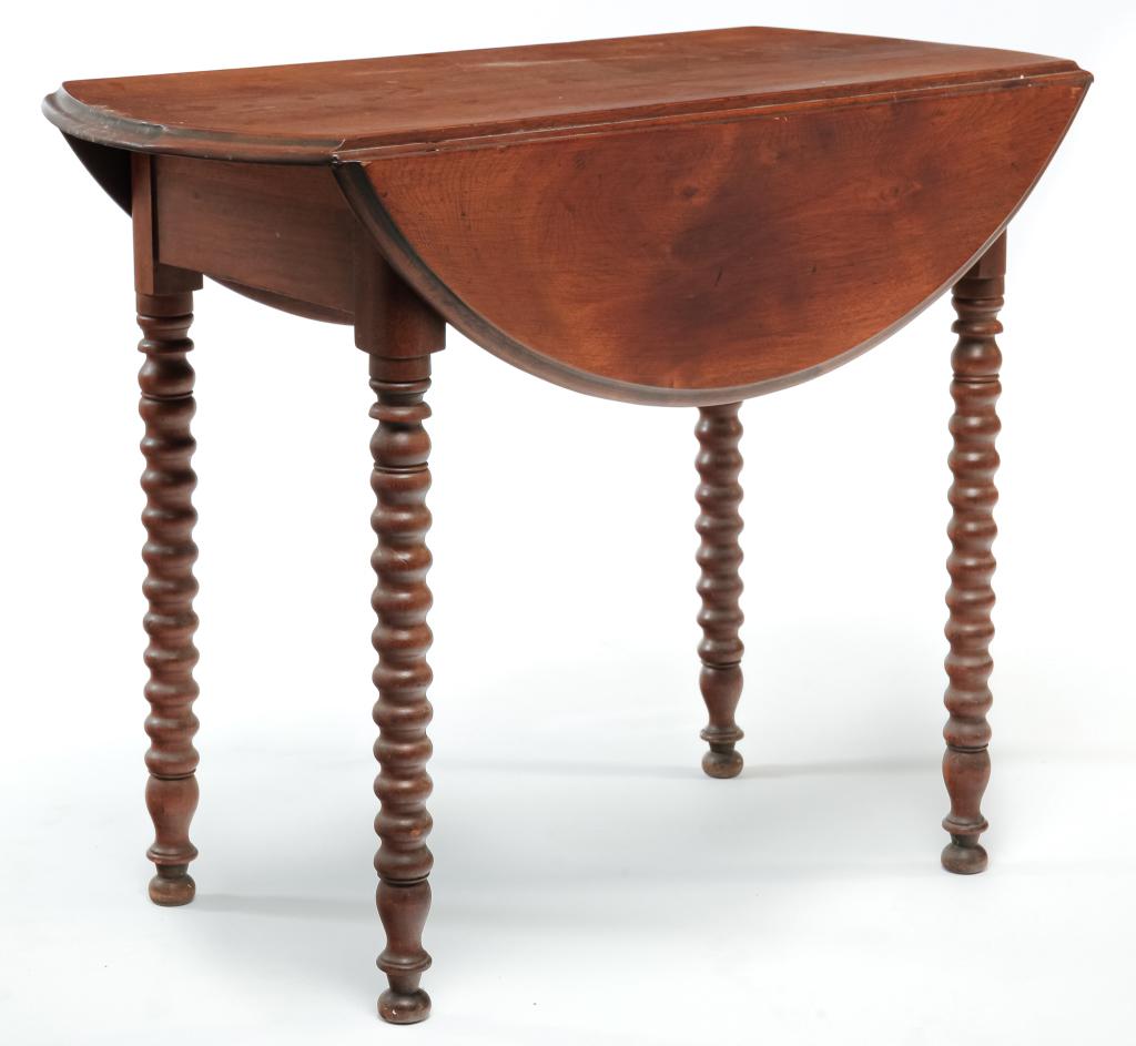 AMERICAN VICTORIAN DROP LEAF TABLE. (1 of 5)