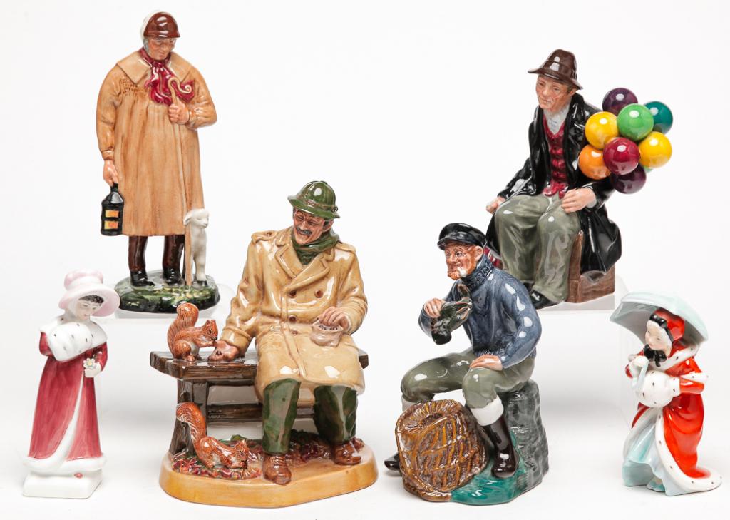 SIX ROYAL DOULTON FIGURINES. (1 of 2)