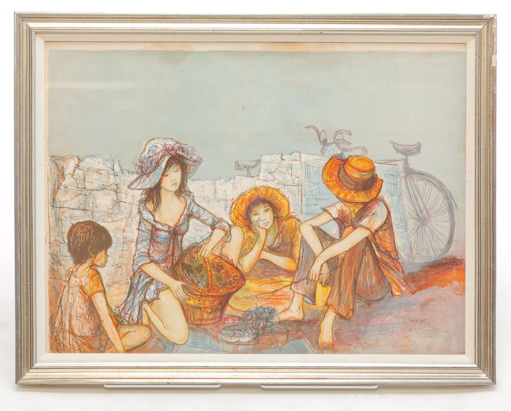 TWO JACQUES LELANDE WATERCOLORS. (1 of 3)