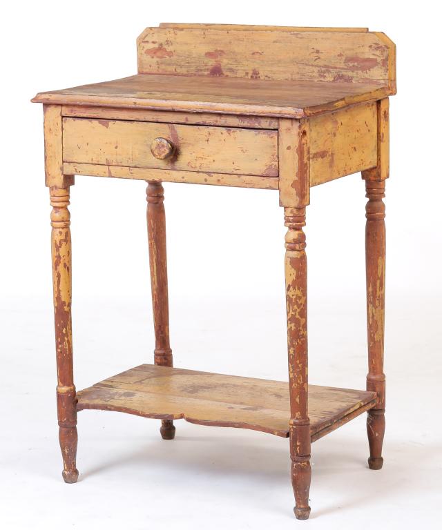 AMERICAN PAINTED ONE DRAWER WASH STAND. (1 of 3)