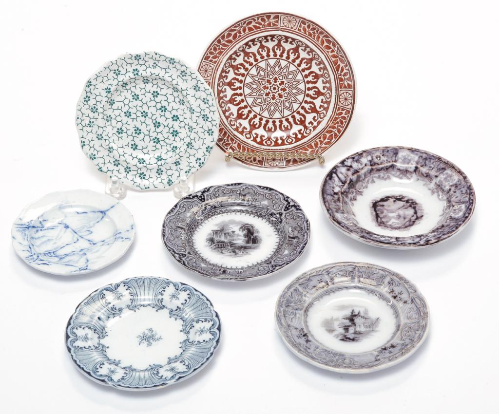 SEVEN ENGLISH TRANSFER CUPPLATES. (1 of 1)