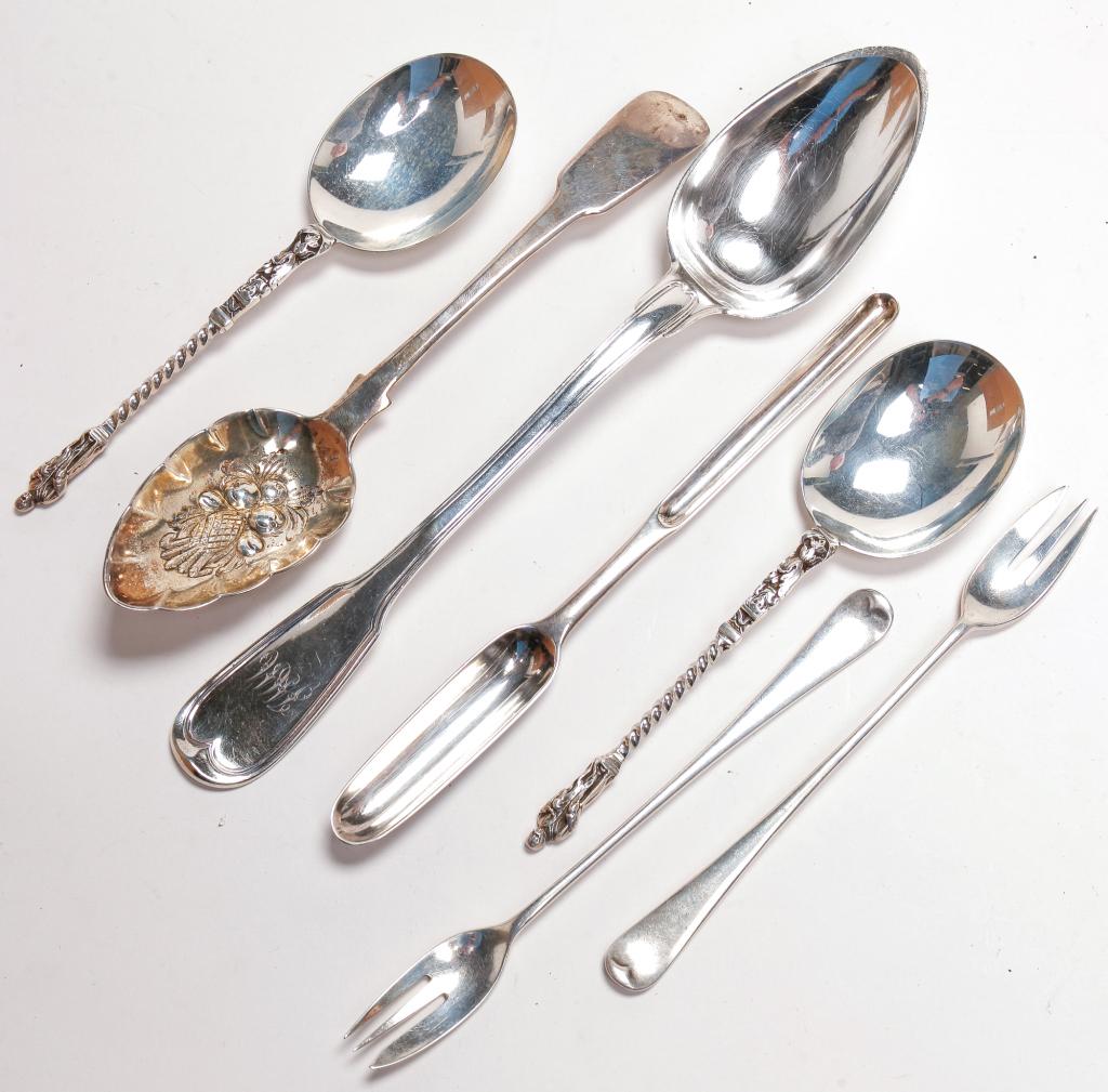 SEVEN PIECES OF ENGLISH STERLING (1 of 1)