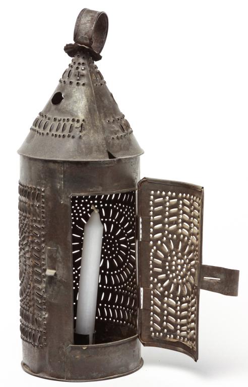AMERICAN PUNCHED TIN LANTERN. (1 of 1)