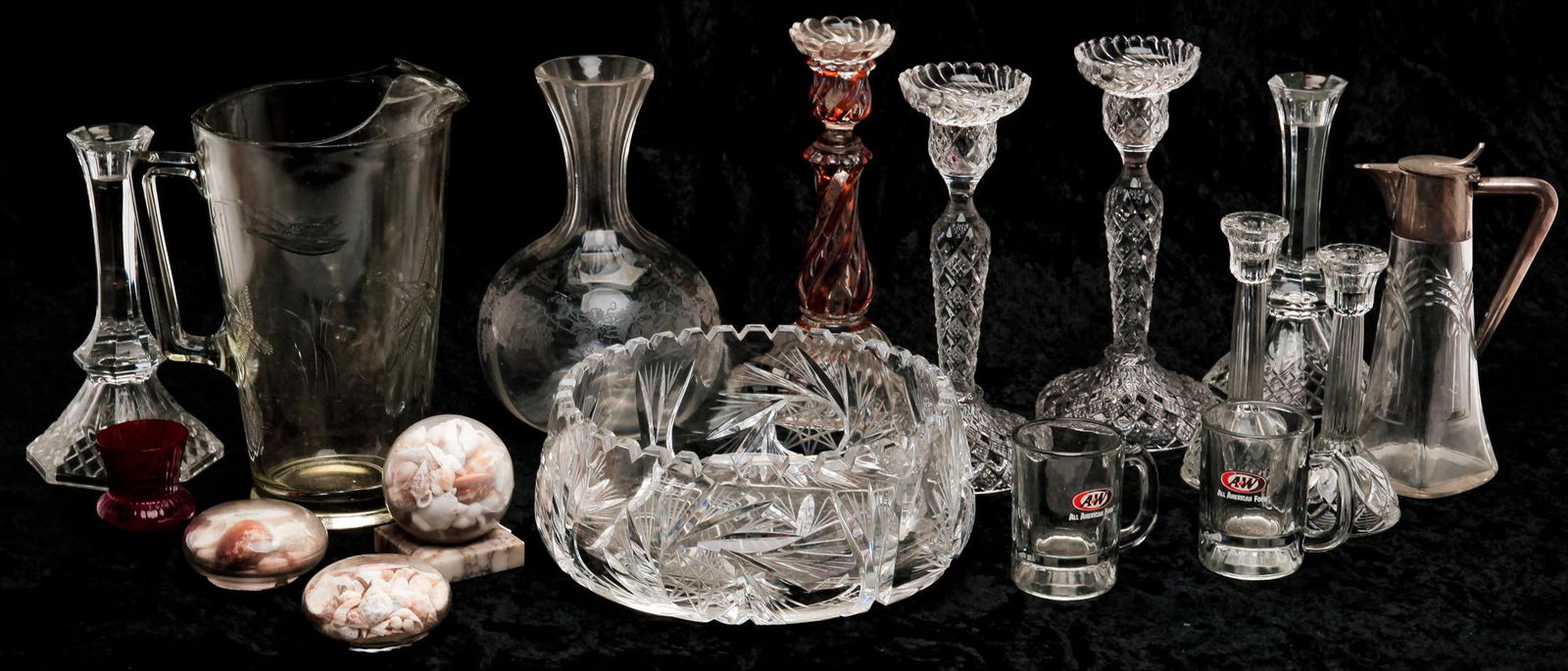 GROUP OF GLASS. (1 of 3)