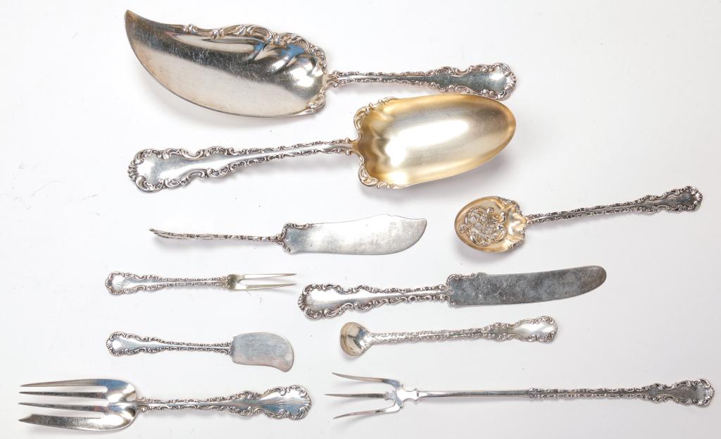 TEN PIECES OF WHITING" LOUIS XV" STERLING. (1 of 1)