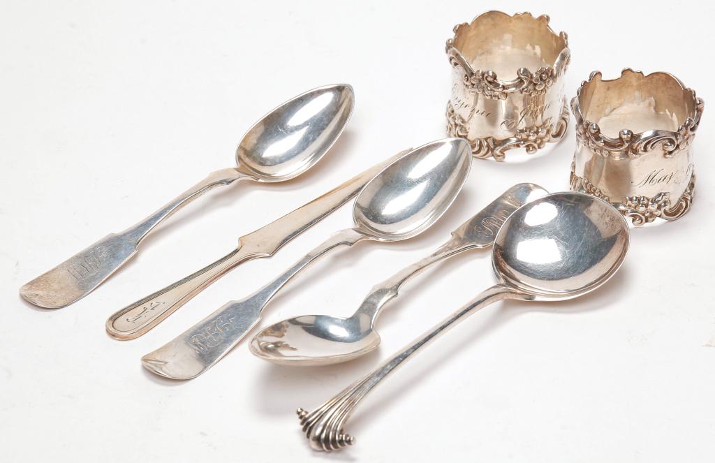 GROUP OF STERLING INCLUDING NAPKIN RINGS (1 of 1)