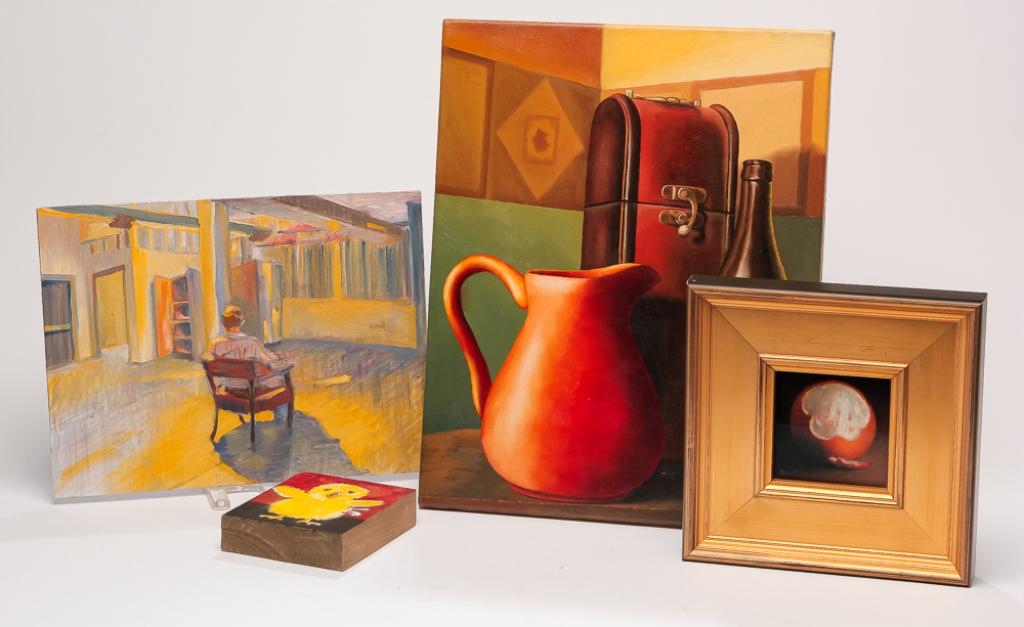 FOUR CONTEMPORARY PAINTINGS. (1 of 5)