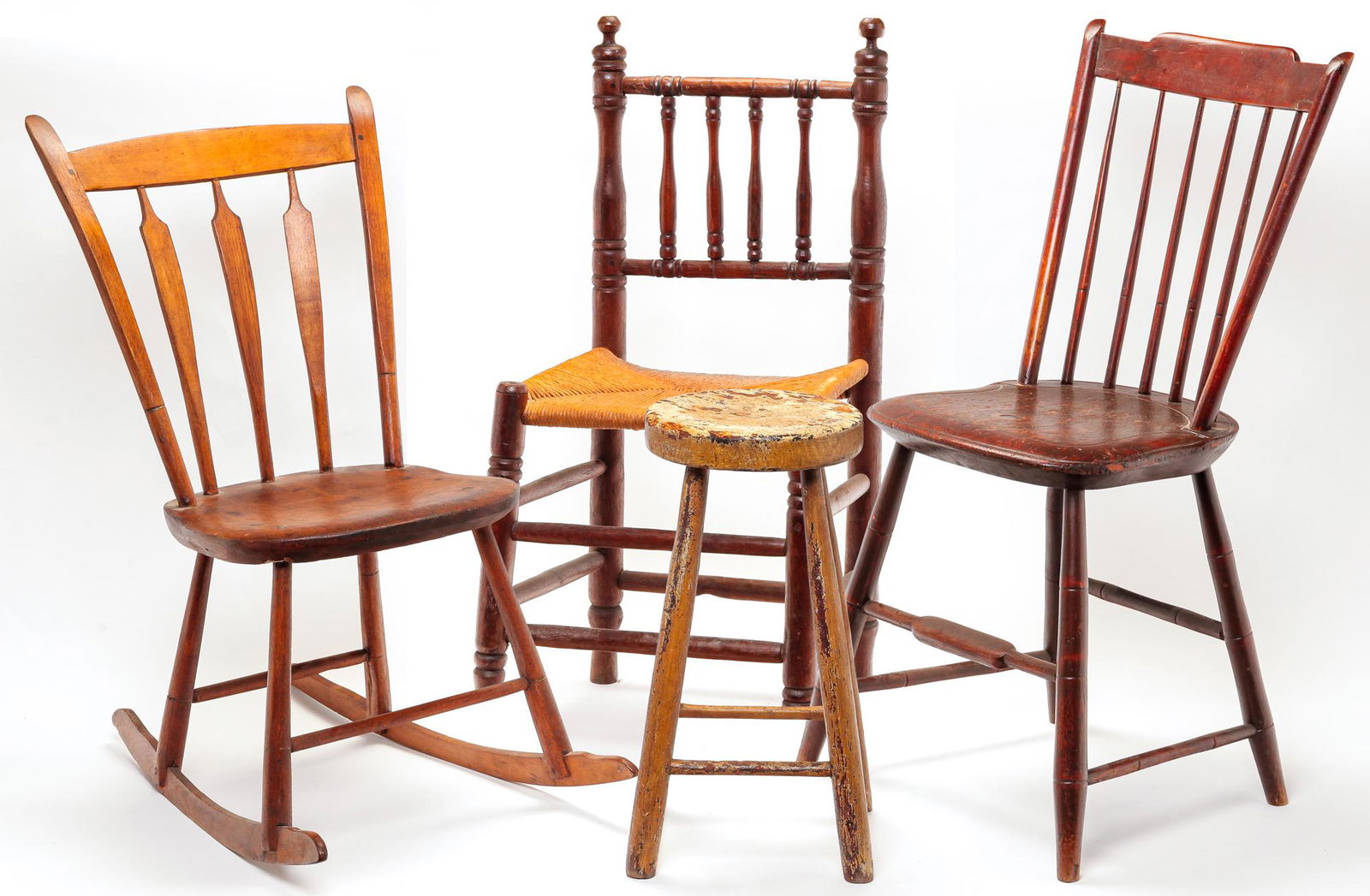 FOUR PIECES OF AMERICAN FURNITURE. (1 of 5)