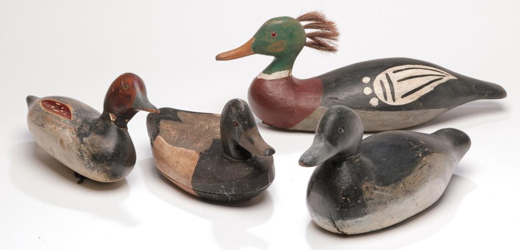 FOUR AMERICAN DUCK DECOYS: (1 of 3)