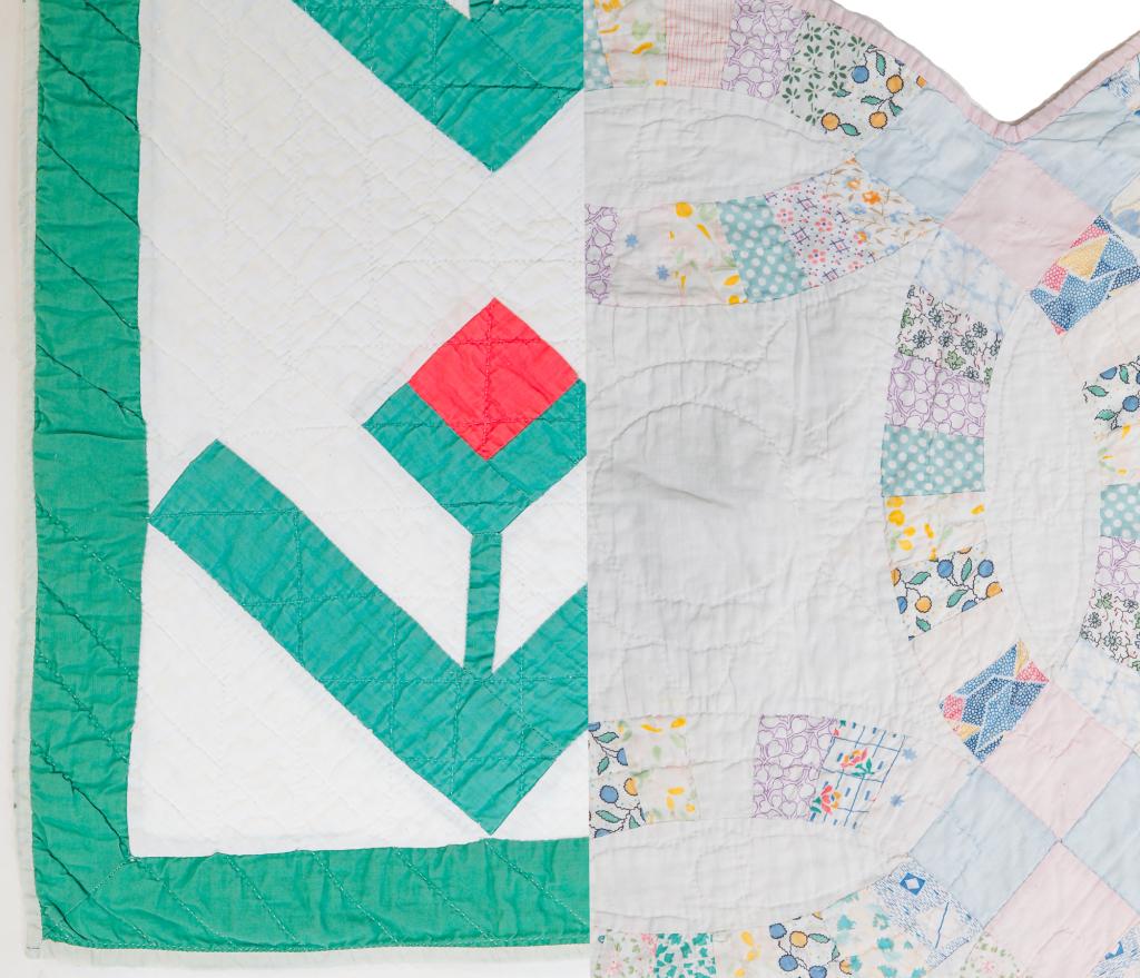 TWO AMERICAN PIECEWORK QUILTS. (1 of 5)