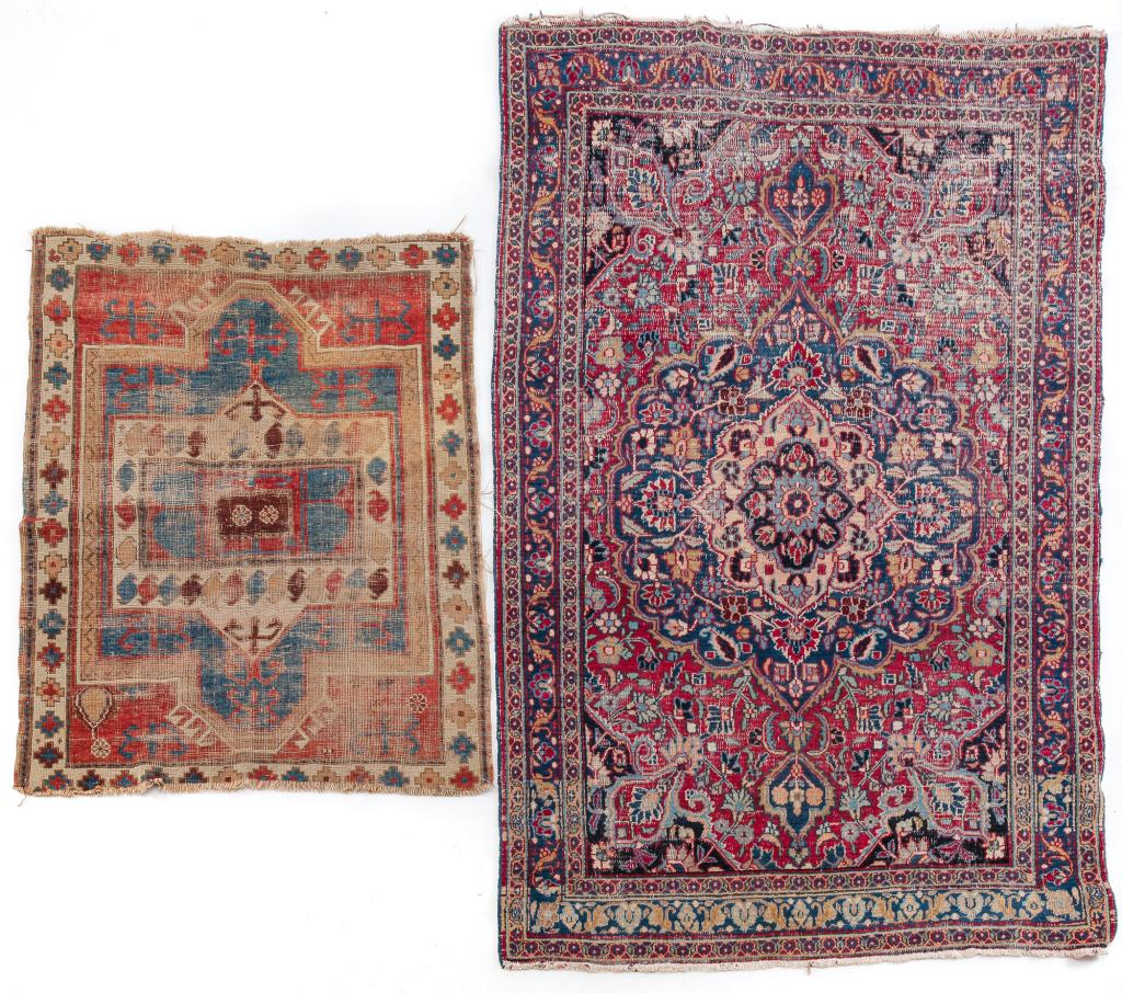 TWO ORIENTAL AREA RUGS. (1 of 3)