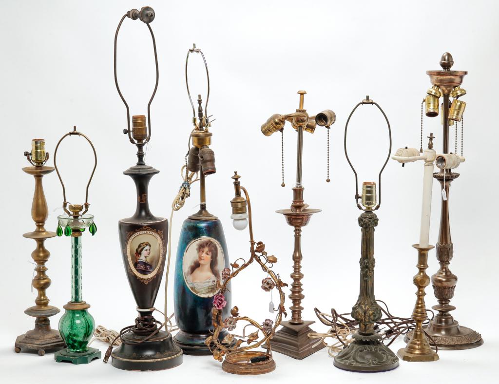 GROUP OF NINE LAMPS (1 of 3)