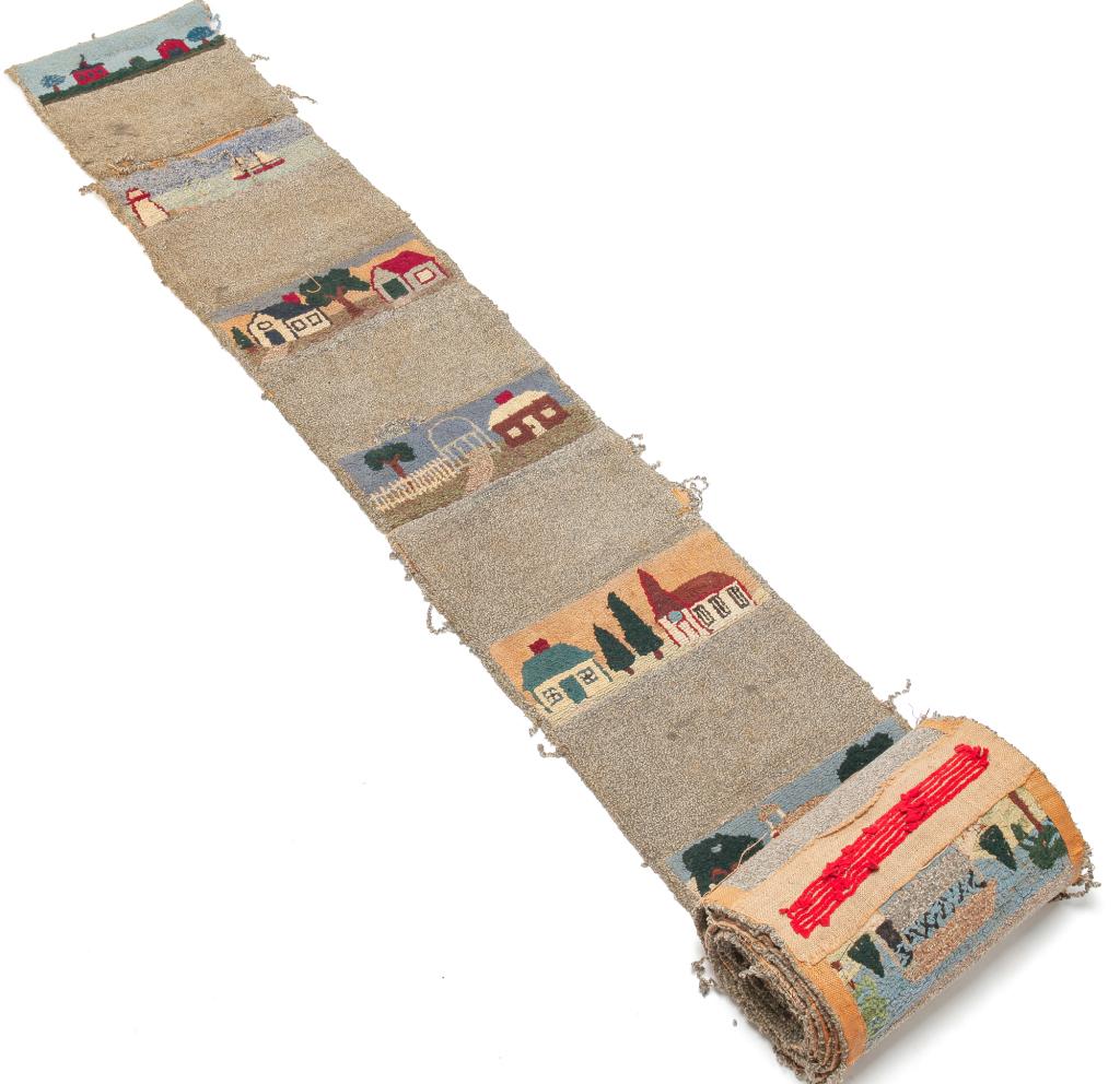 AMERICAN FOLKSY HOOKED RUNNER. (1 of 3)