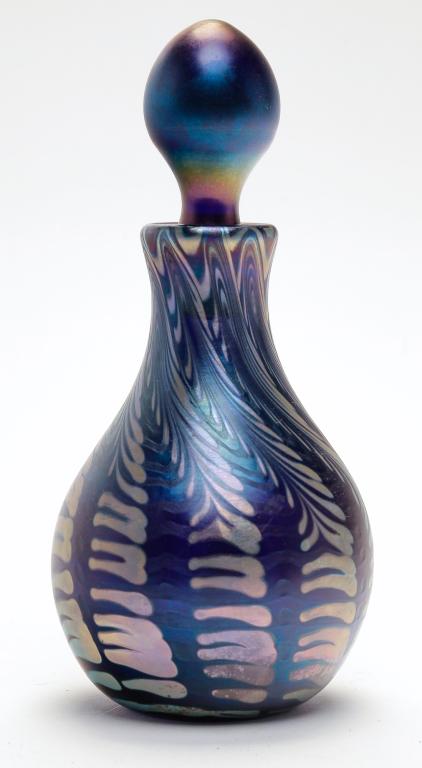 CHARLES LOTTON ZIPPER GLASS PERFUME BOTTLE. (1 of 3)
