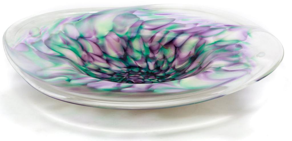 STUDIO GLASS CENTER PIECE BOWL. (1 of 3)