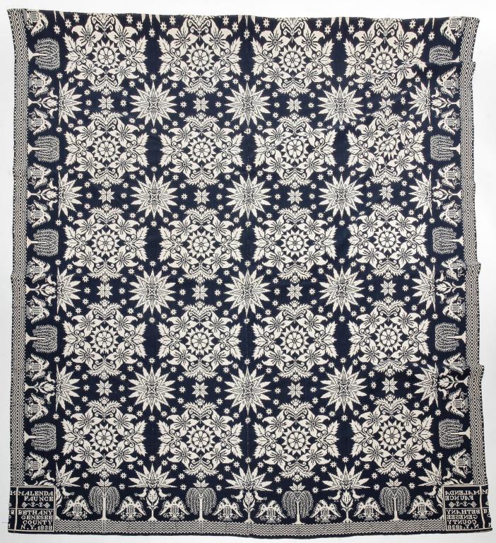 NEW YORK JACQUARD COVERLET. (1 of 3)
