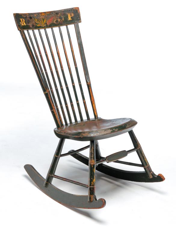 AMERICAN DECORATED ROCKER. (1 of 4)