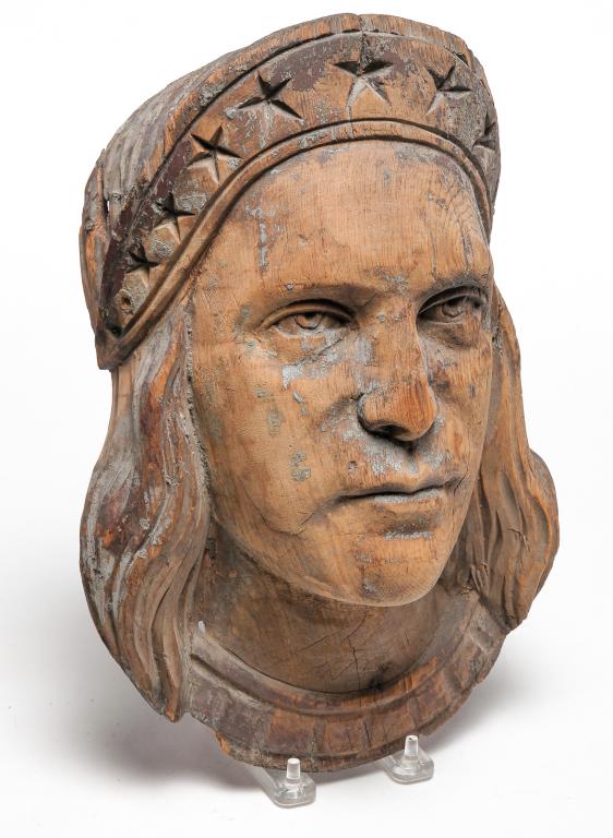 AMERICAN CARVED LADY LIBERTY PLAQUE. (1 of 3)