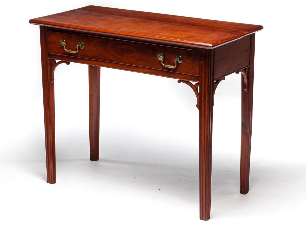 AMERICAN CHINESE CHIPPENDALE TABLE. (1 of 4)