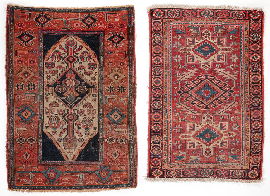 TWO ORIENTAL RUGS. (1 of 2)