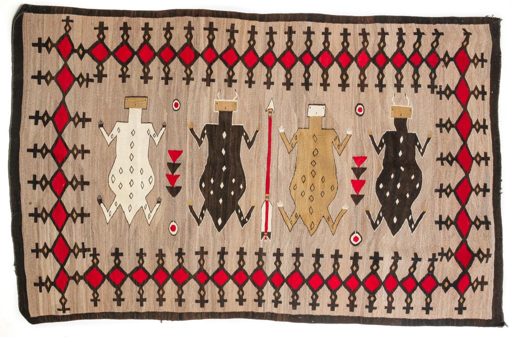 NAVAJO FIGURAL RUG. (1 of 2)