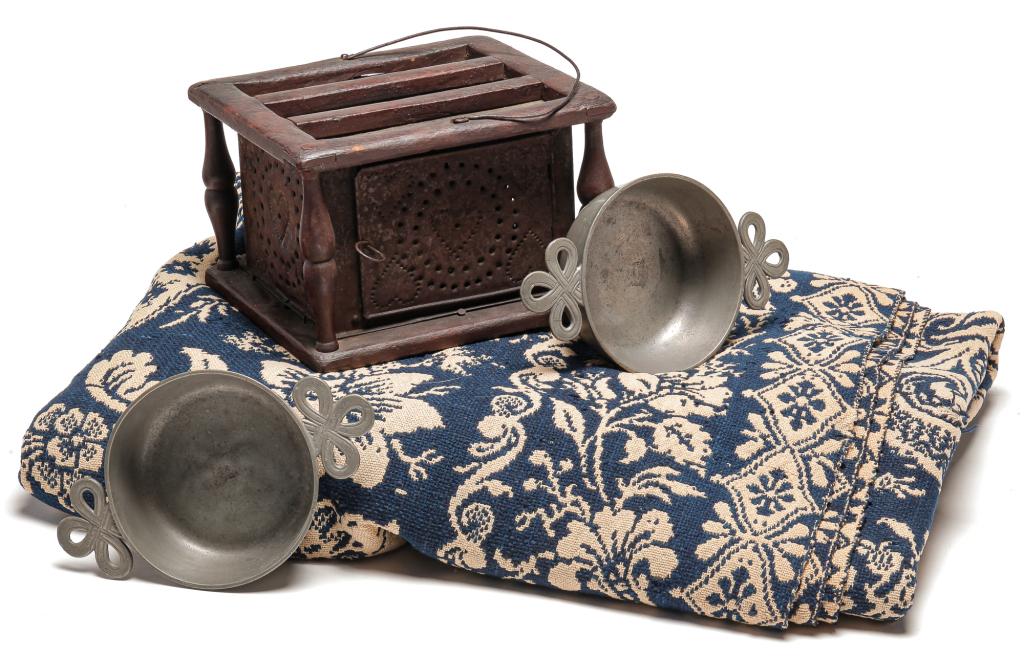 FOUR PIECES INCLUDING COVERLET. (1 of 7)