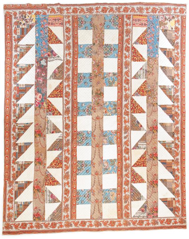 AMERICAN PIECED QUILT. (1 of 2)