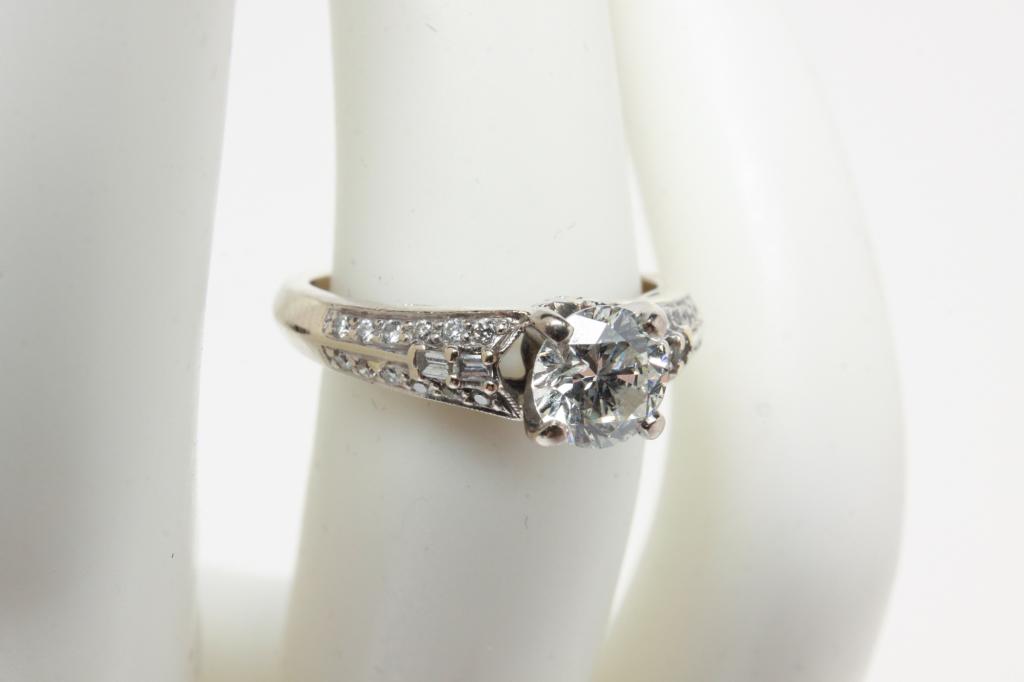 14K DIAMOND ENGAGEMENT RING - .73 CARAT. (1 of 5)