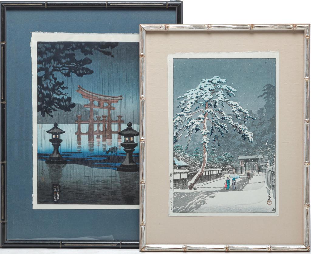 TWO JAPANESE WOODBLOCK PRINTS. (1 of 4)