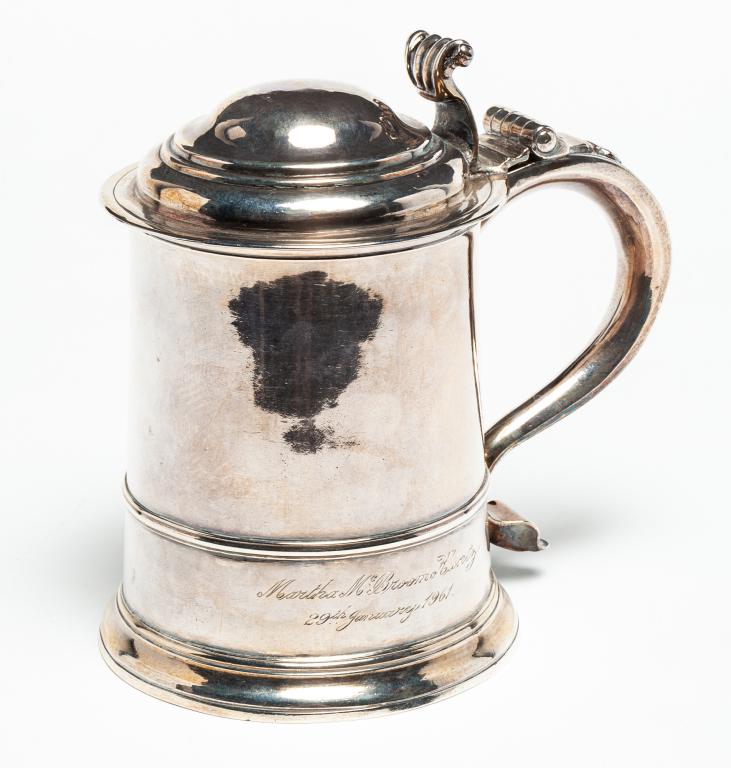 ENGLISH SILVER TANKARD. (1 of 5)