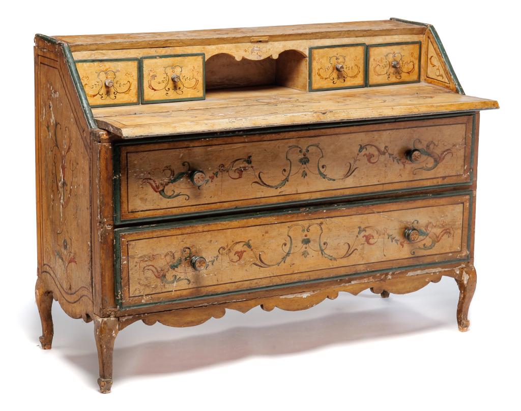 ITALIAN DECORATED DESK. (1 of 7)